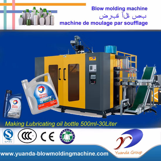Machine de moulage par soufflage par extrusion-soufflage en PEHD à double station Yuanda Yd-5L