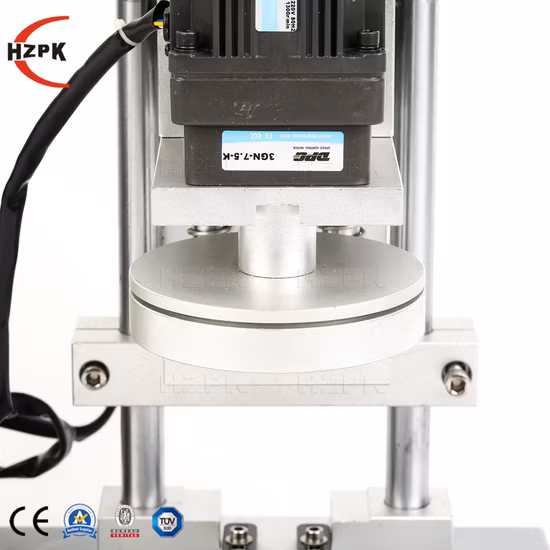 Machine semi-automatique de compression de bouchon à vis de bouteille pour animaux de compagnie Hzpk